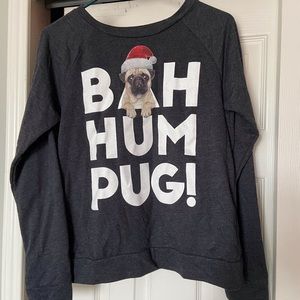 Bah Hum Pug Christmas sweatshirt